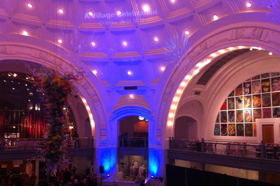 Uplighting and Video Projection at Union Station in Tacoma