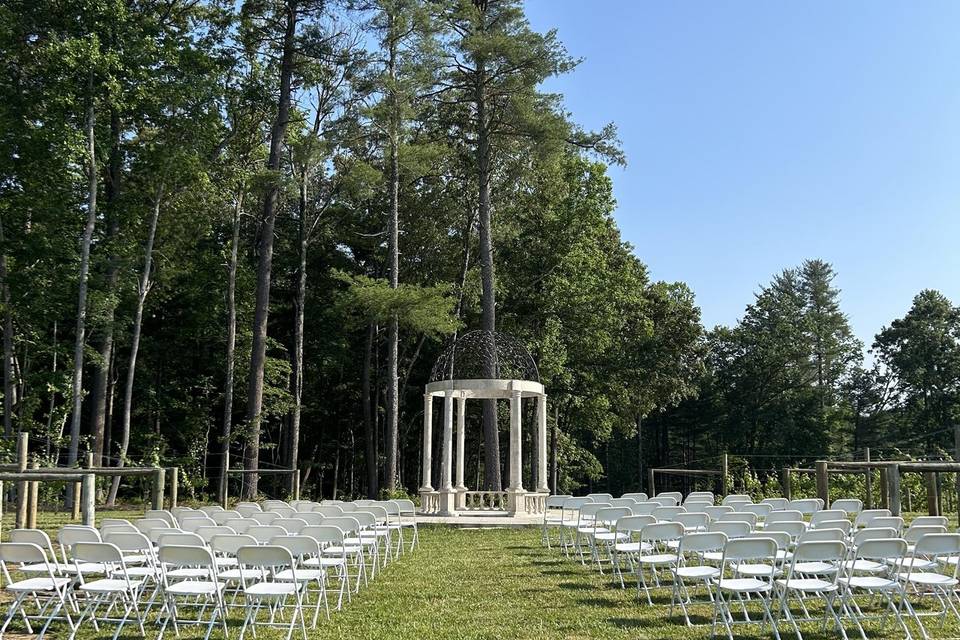 Outdoor ceremony setup