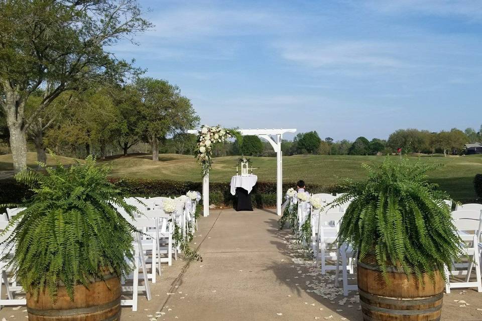 Wedding ceremony setup