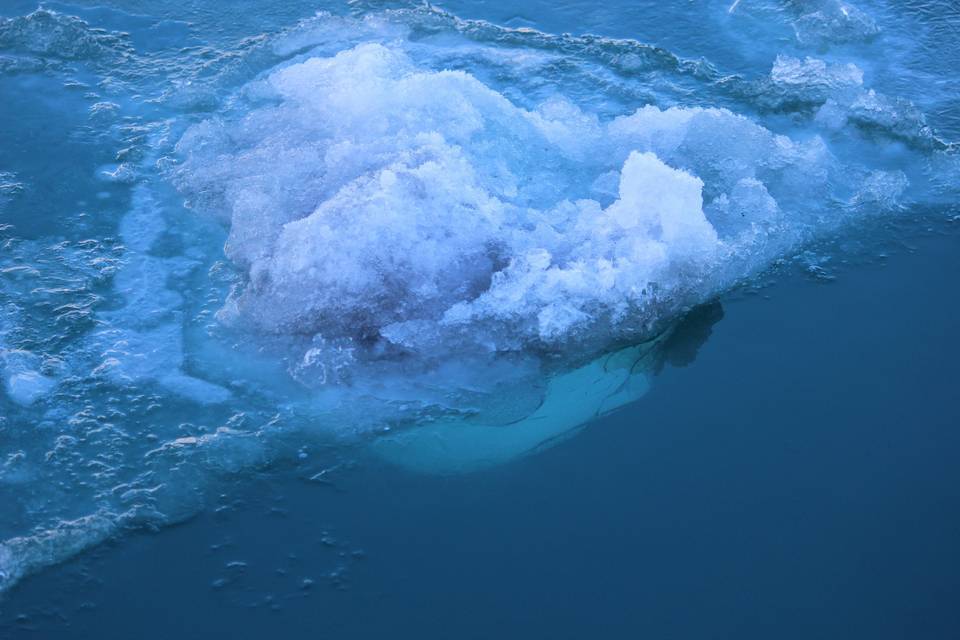 Glacier on a day cruise in Alaska