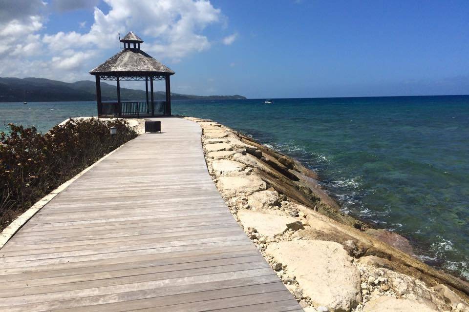 You could get married at the end of this boardwalk in Jamaica!