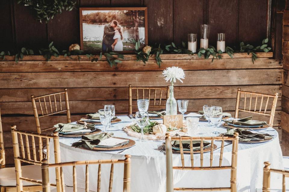 Reception Table Setup
