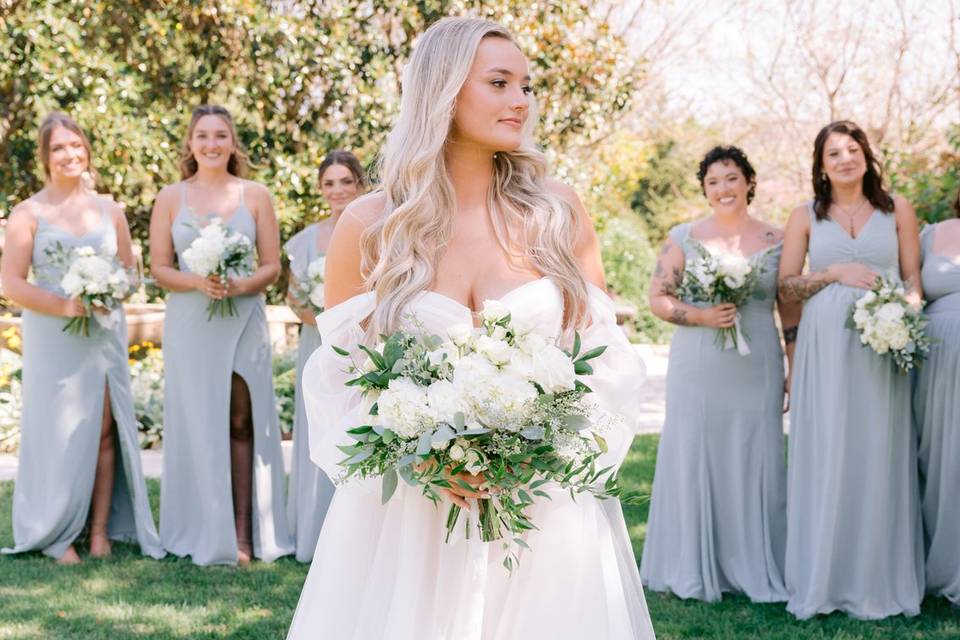 Bride with her ladies