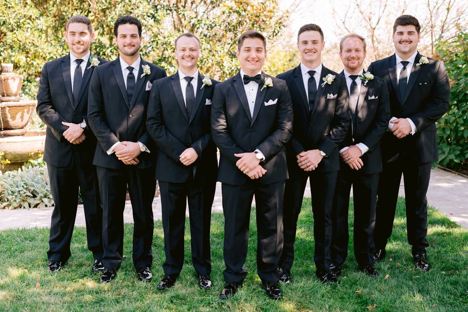 Portraits of groomsmen