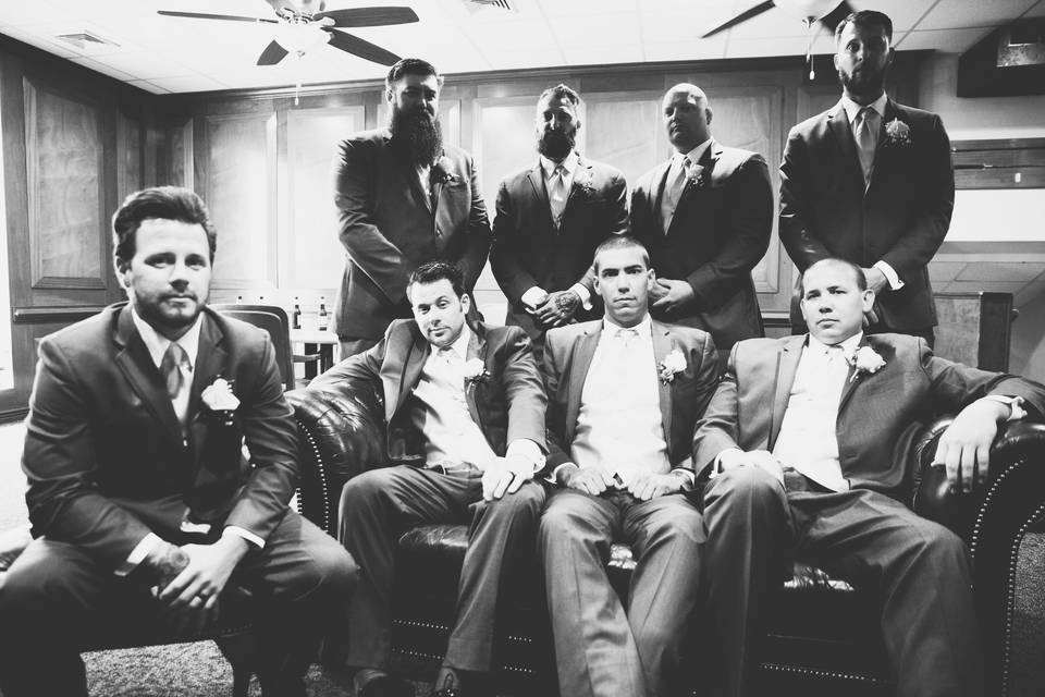 Groom with groomsmen - Premier Events