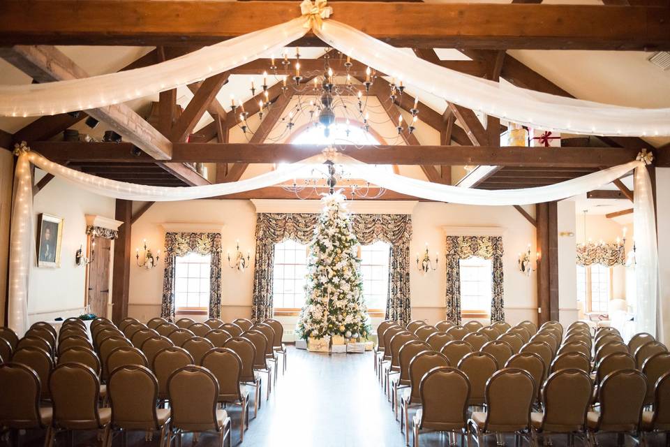 Indoor wedding ceremony area