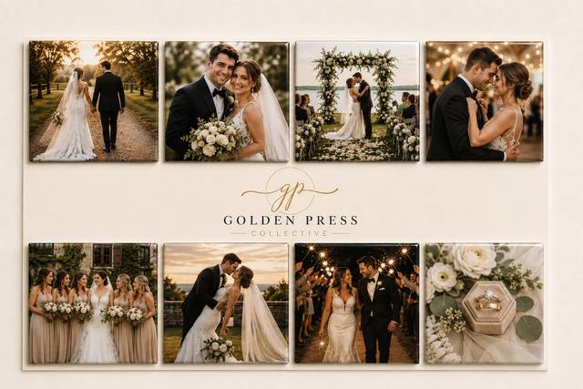Custom Wedding 8 Count Magnets