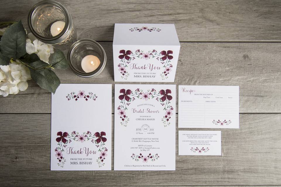 The Heather invitation suite