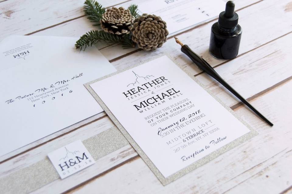 The Heather invitation suite