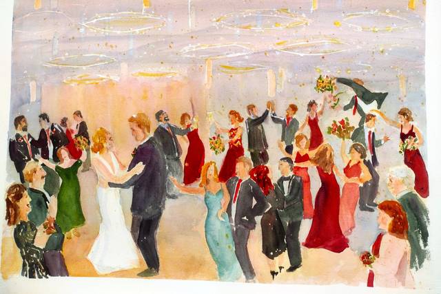 Wedding painting from photoh