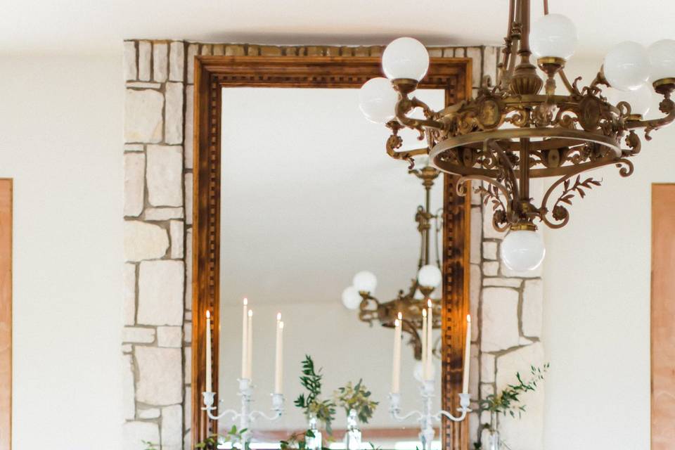 Sweet heart table in ballroom