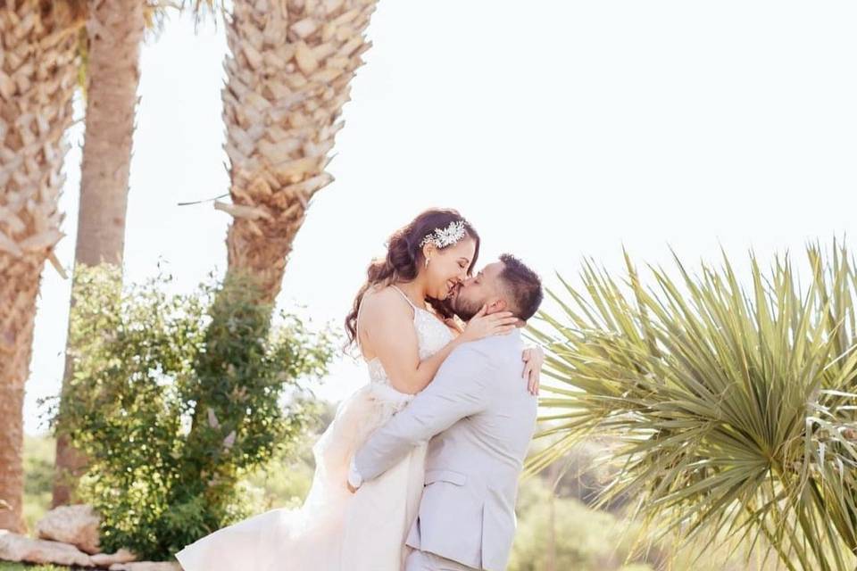 Wedding Portrait on Arbor