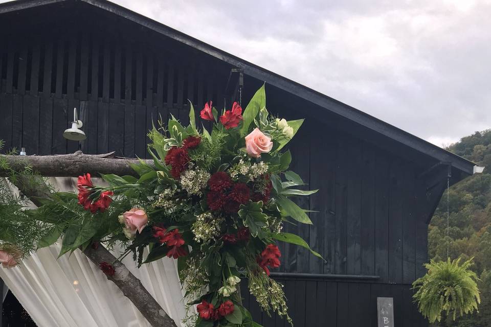 Close up View of Arch Flowers