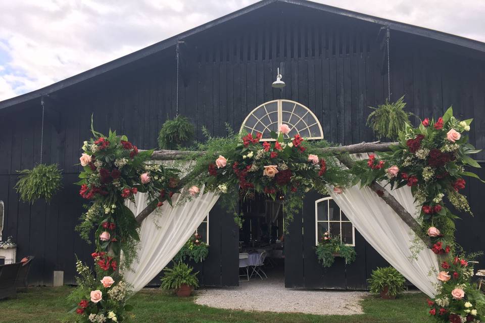 Another view of Barn Entrance and Arch