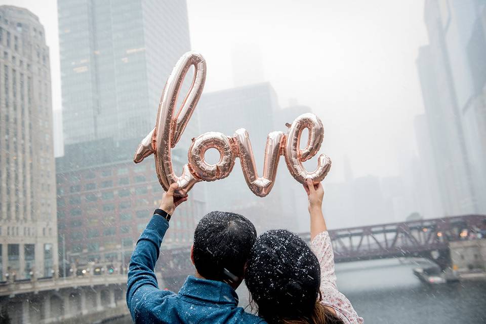 Snowy Engagement session