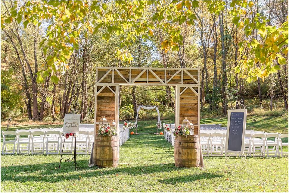 Ceremony setup