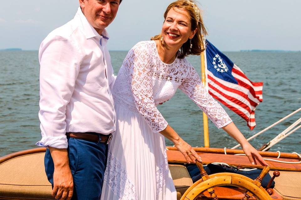 Couple Sharing post Vow fun on