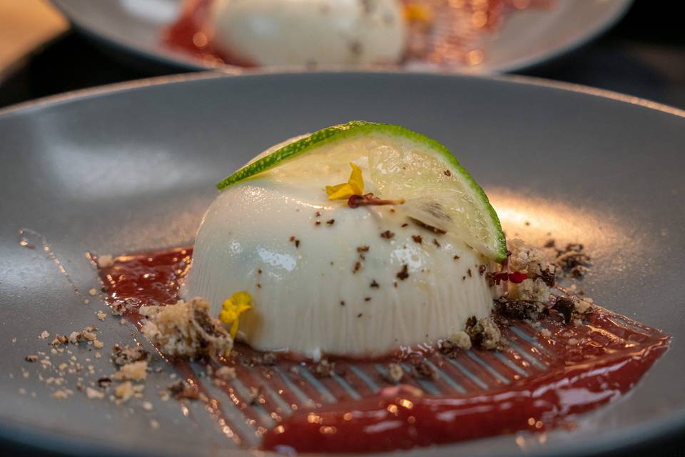 Lime and Rosewater Panna cotta