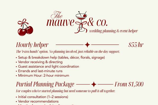 Detailed Price List and servic