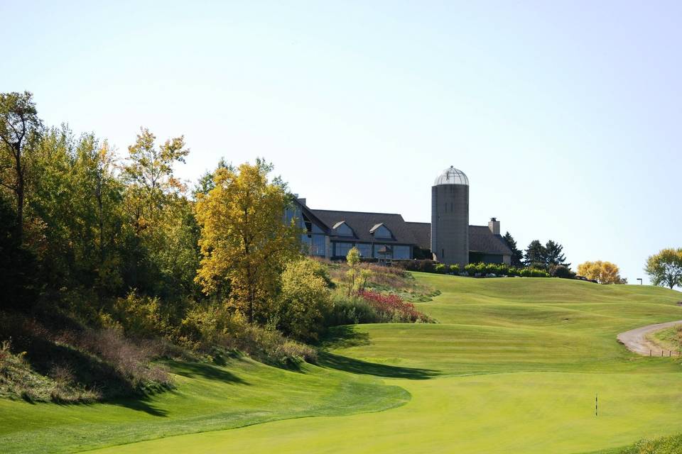 A view of Woodstone Restaurant from The General Golf Course