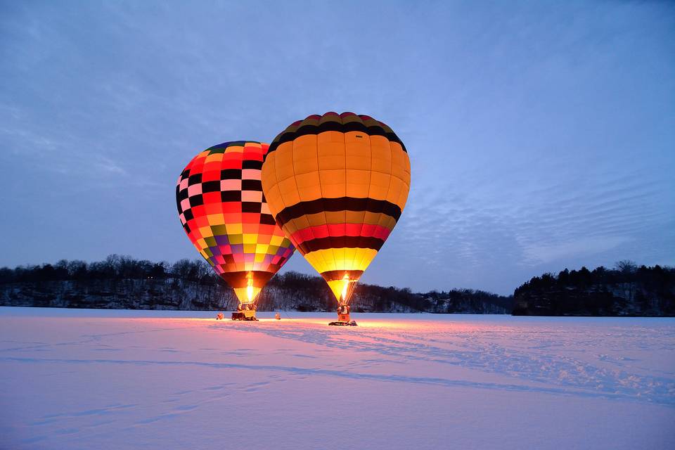 Check out the balloons on Lake Galena