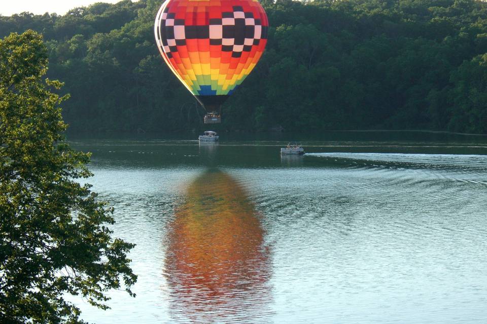 Take a balloon ride above Lake Galena