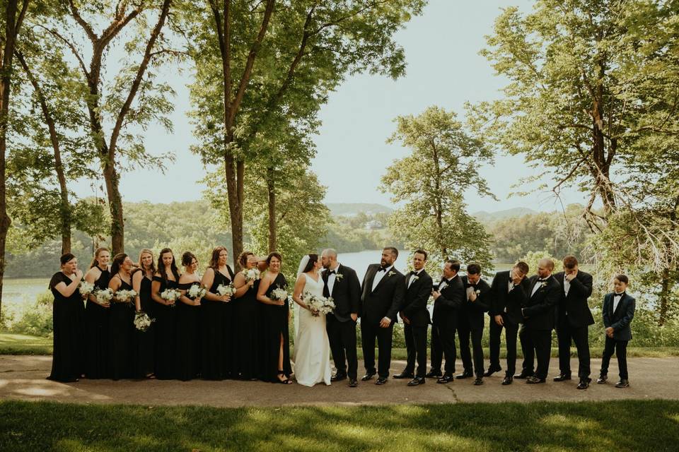 Bridal Party with Lakeview