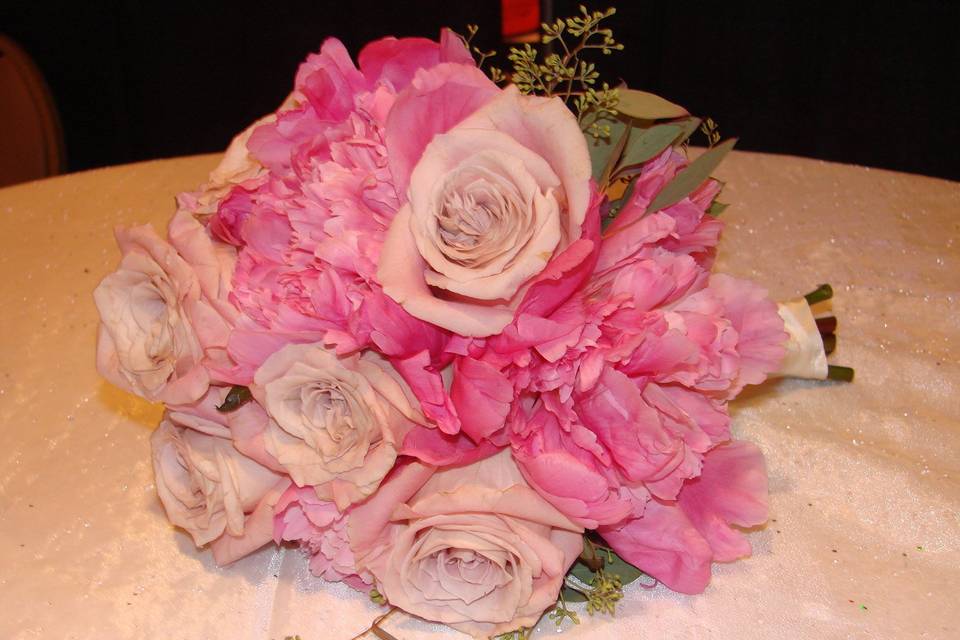 Pink handtied bouquet