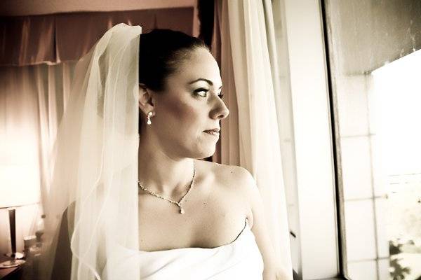 The bride before her big moment
