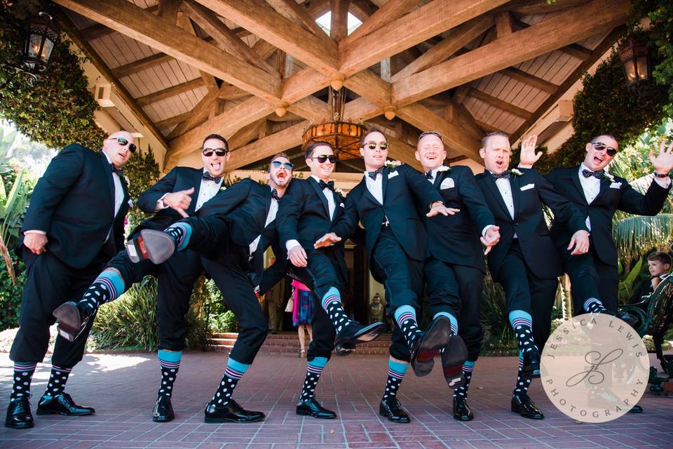 The groom with his groomsmen​