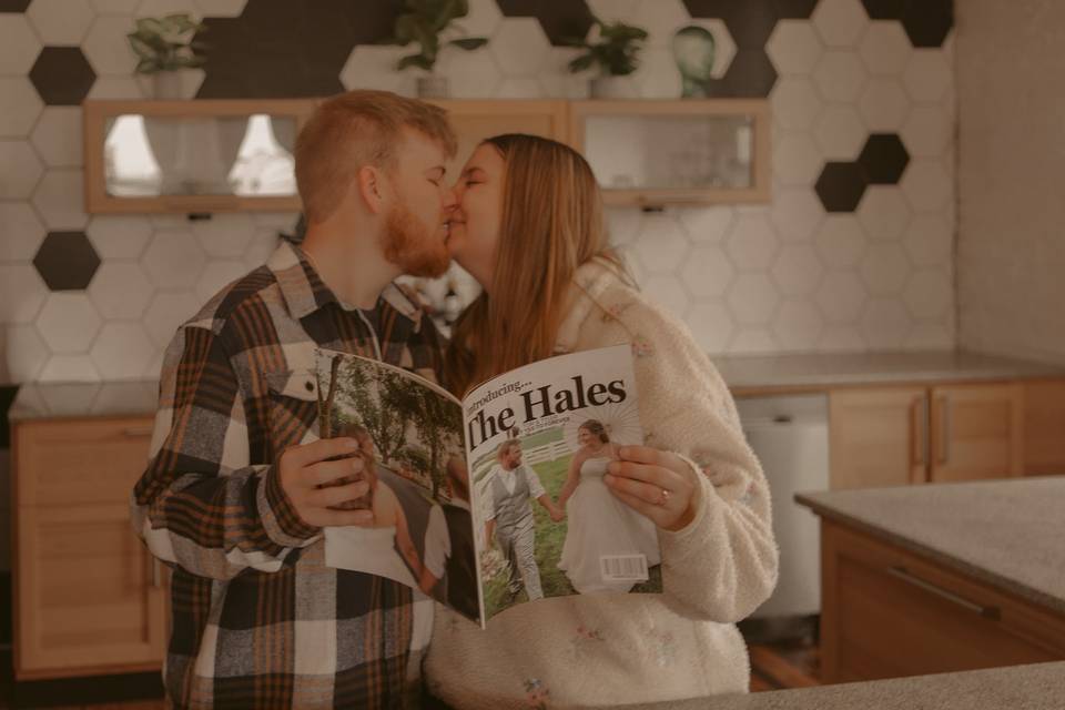 The Hales Read their Magazine