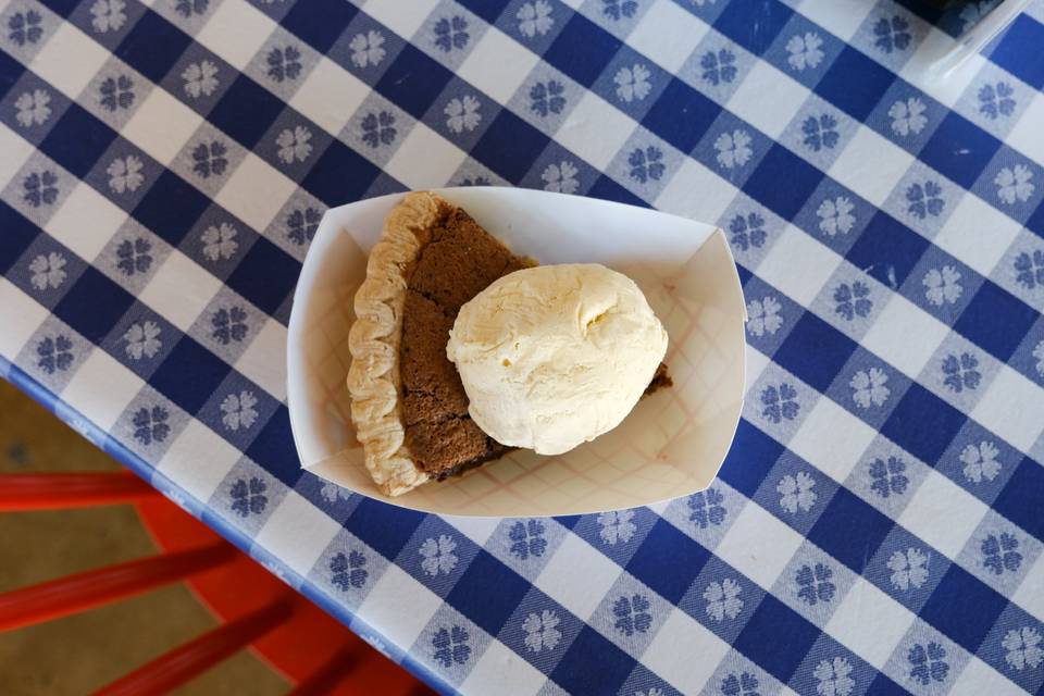 Chocolate Chess Pie, A la Mode