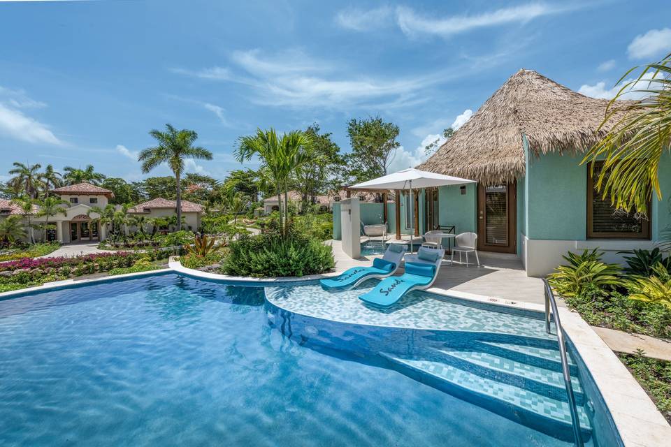 Swim up bungalows