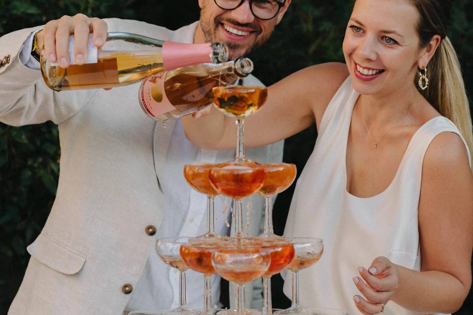 Champagne tower