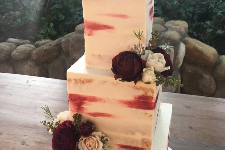Three layered box cake