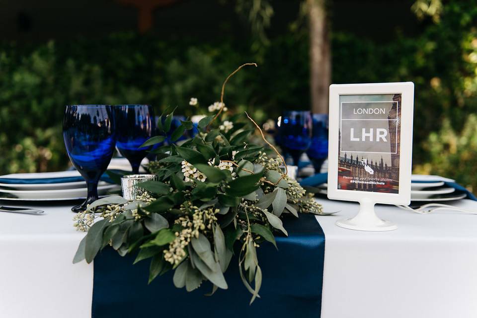 Table setting - vision events - alcazar palm springs wedding