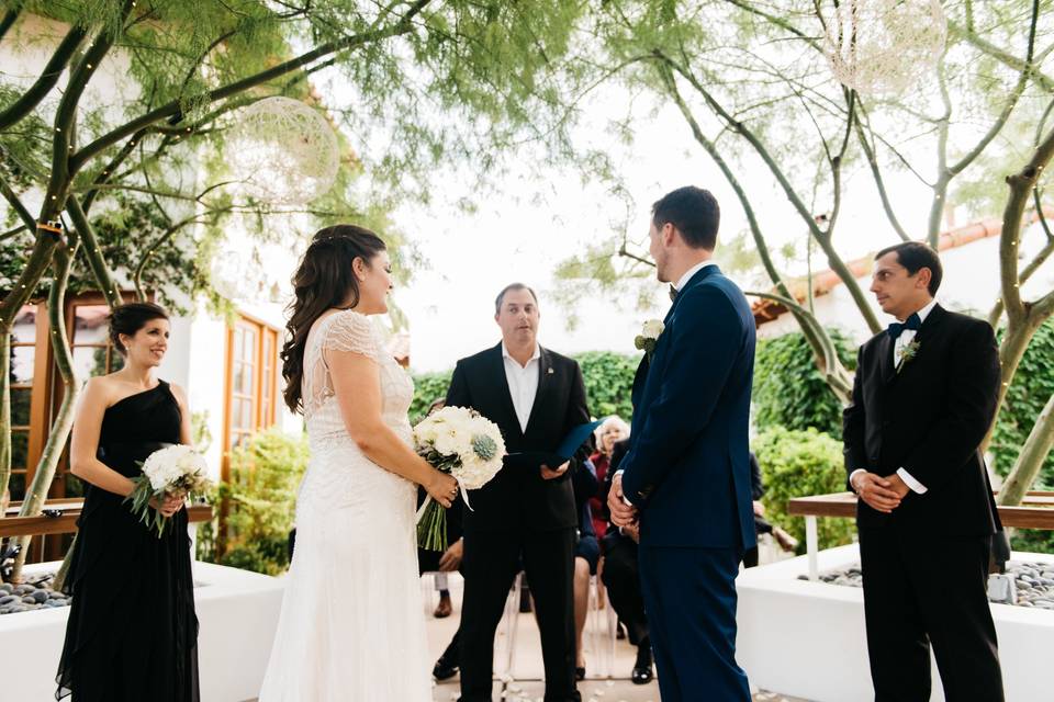 Wedding ceremony - vision events - alcazar palm springs wedding