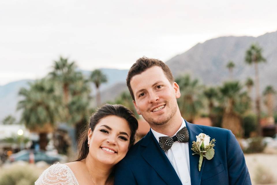 Couple's portrait - vision events - alcazar palm springs weddingblue