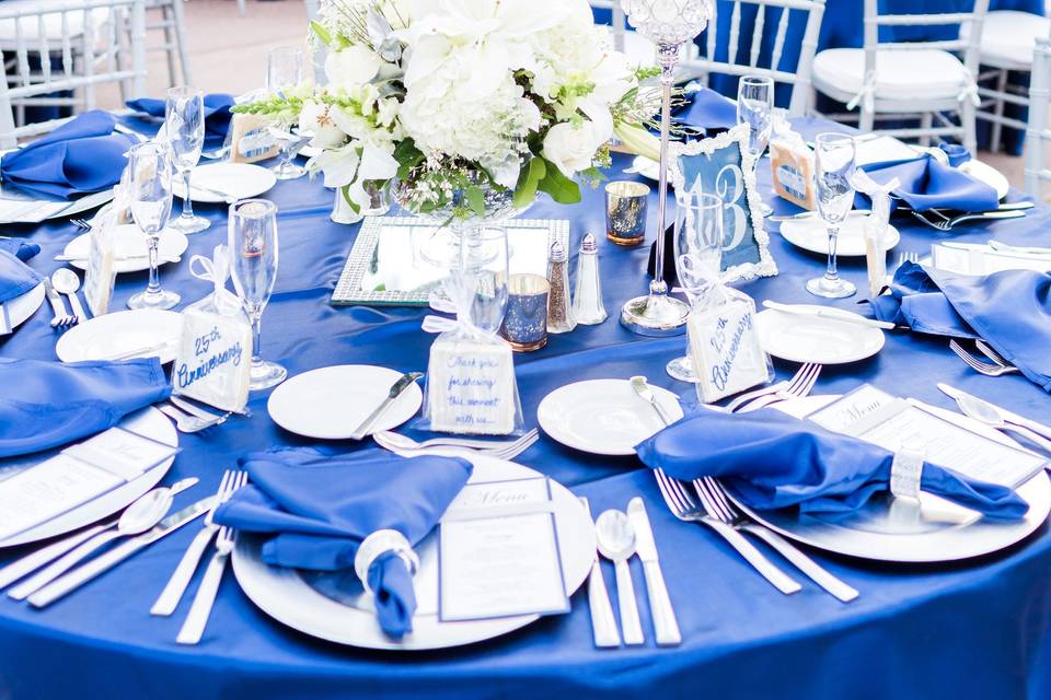 La quinta resort vow renewal - blue and silvervision events