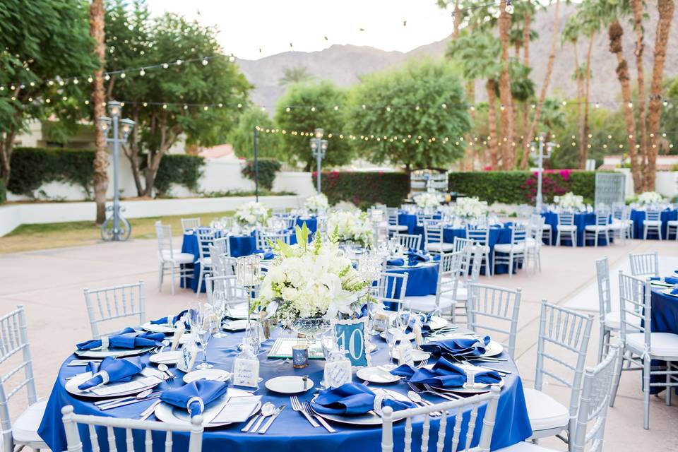 La quinta resort vow renewal - blue and silvervision events