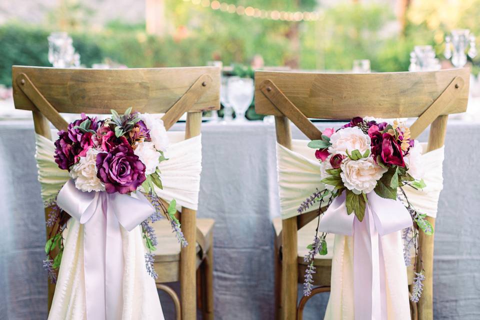 Vision events - palm springs rose cottage purple and pink wedding