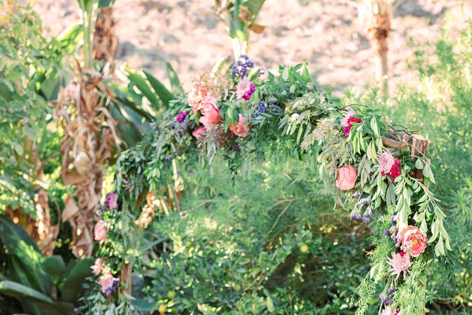 Vision events - palm springs rose cottage purple and pink wedding