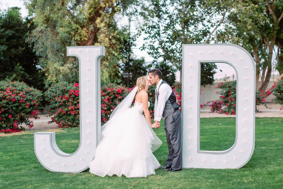 Vision events - signage hacienda sumaria - rancho mirage wedding