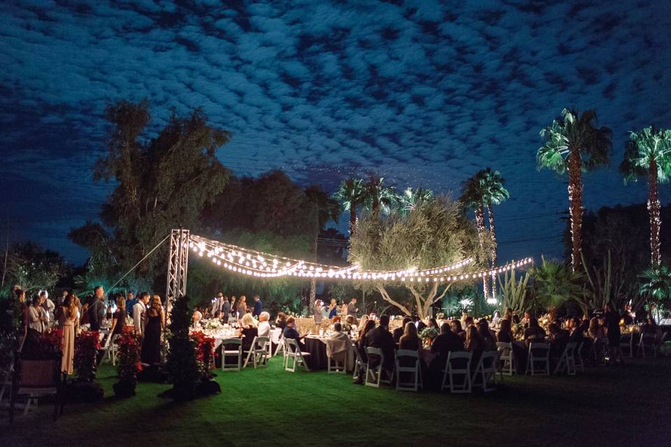 Vision events - table decor and lighting hacienda sumaria - rancho mirage wedding