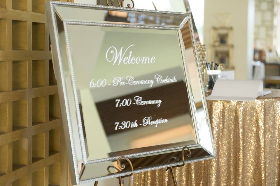 Vintage club wedding - custom signage by stephanie cardona designs