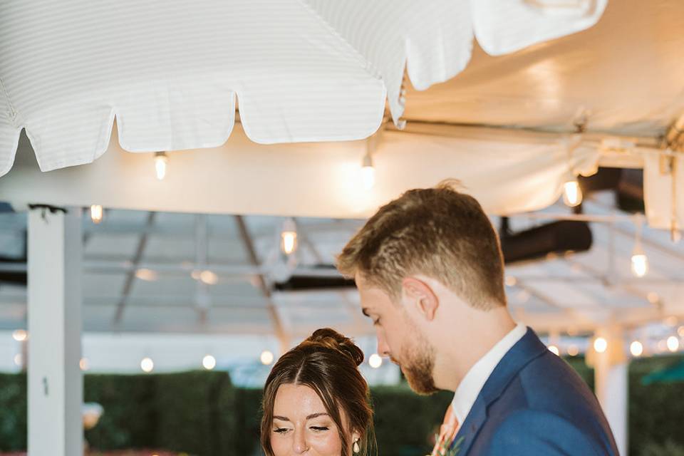Couple at topping bar