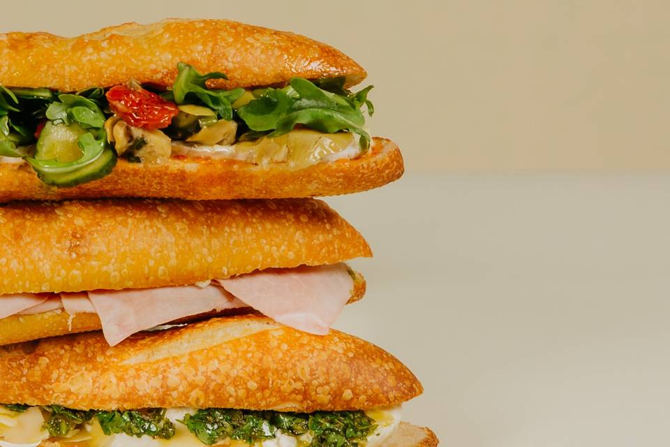 Semifreddo baguette sandwiches