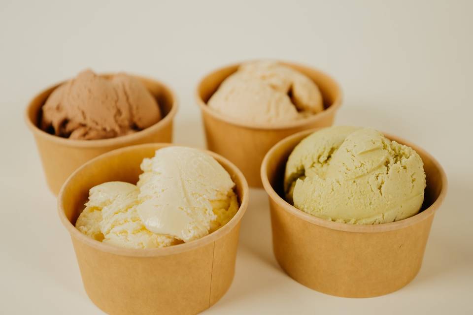 Cups of semifreddo