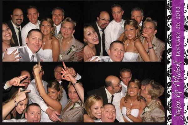 Chicago Wedding Photo Booth from Photo Booth Express - Grid Option with Custom Graphics
