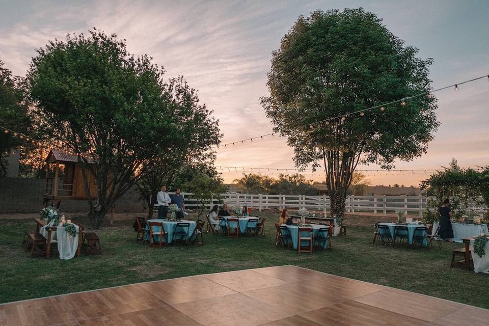 Backyard Reception Set Up